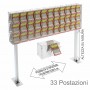 Espositore gratta e vinci da banco in plexiglass trasparente munito di sportellino frontale lato rivenditore