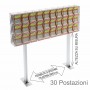 Espositore gratta e vinci da banco in plexiglass trasparente munito di sportellino frontale lato rivenditore