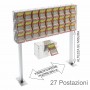 Espositore gratta e vinci da banco in plexiglass trasparente munito di sportellino frontale lato rivenditore