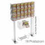 Espositore gratta e vinci da banco in plexiglass trasparente munito di sportellino frontale lato rivenditore