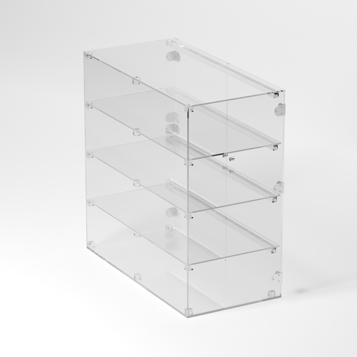 Vetrina Espositiva Acrilica 23x5x8 Trasparente - Con Base In Legno - Per Modelli Navi E Collezionismo - 2