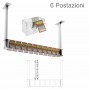 Ceiling scratch card display in transparent plexiglass equipped with front door on the retailer side