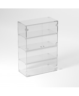 E-884 VET - Ampia vetrina espositiva in plexiglass trasparente a 4 ripiani - Misure: 60 x 30 x h90 cm