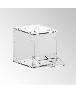 E-917 EGV-B - Espositore gratta e vinci da banco o da soffitto in plexiglass trasparente a 8 contenitori con sportellino fron...