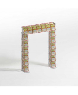 E-920 EGV-A - Espositore gratta e vinci da banco in plexiglass trasparente a 19 contenitori con sportellino frontale lato riv...