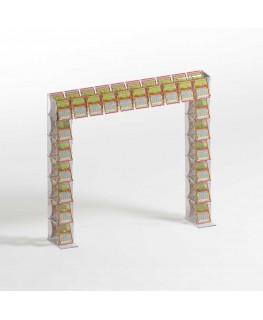 E-920 EGV-D - Espositore gratta e vinci da banco in plexiglass trasparente a 22 contenitori con sportellino frontale lato riv...