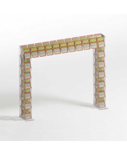E-920 EGV-E - Espositore gratta e vinci da banco in plexiglass trasparente a 23 contenitori con sportellino frontale lato riv...