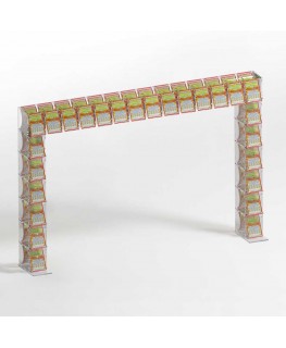 E-920 EGV-H - Espositore gratta e vinci da banco in plexiglass trasparente a 26 contenitori con sportellino frontale lato riv...