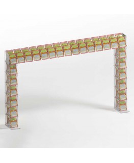 E-920 EGV-I - Espositore gratta e vinci da banco in plexiglass trasparente a 27 contenitori con sportellino frontale lato riv...