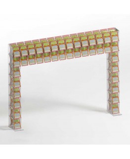 E-921 EGV-H - Espositore gratta e vinci da banco in plexiglass trasparente a 40 contenitori con sportellino frontale lato riv...