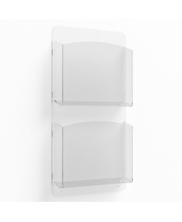 E-1181 EPD-E - Porta depliant da parete a 2 tasche Formato A4 orizzontale