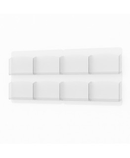 E-1182 EPD-H - Porta depliant da parete a 8 tasche Formato A5 orizzontale