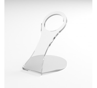E-1183 PHO-A - Porta phon in plexiglass trasparente da banco - Misure: 19 x 22 x H23 cm