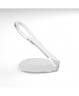 E-1183 PHO-A - Porta phon in plexiglass trasparente da banco - Misure: 19 x 22 x H23 cm