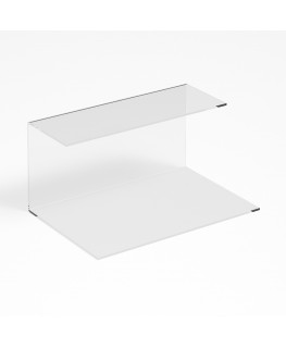 E-1184 PAR-A - Parafiato parasputi in plexiglass trasparente per alimenti - Misure: 45x30x H22 cm