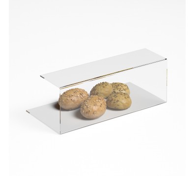 E-1184 PAR-B - Parafiato parasputi in plexiglass trasparente per alimenti - Misure: 60x30x H22 cm