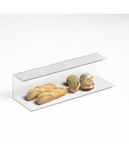 E-1184 PAR-C - Parafiato parasputi in plexiglass trasparente per alimenti - Misure: 90x30x H22 cm