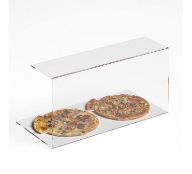 E-1185 PAR-B - Parafiato parasputi in plexiglass trasparente per alimenti - Misure: 60x30x H30 cm