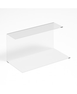 E-1185 PAR-B - Parafiato parasputi in plexiglass trasparente per alimenti - Misure: 60x30x H30 cm