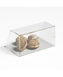 E-1188 PAR-A - Parafiato parasputi in plexiglass trasparente per alimenti con pannelli laterali - Misure: 45x30x H22 cm
