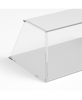 E-1188 PAR-B - Parafiato parasputi in plexiglass trasparente per alimenti con pannelli laterali - Misure: 60x30x H22 cm