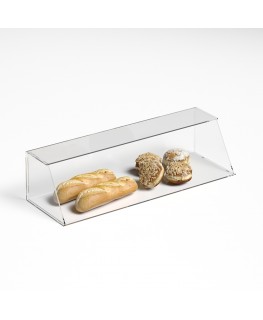 E-1188 PAR-C - Parafiato parasputi in plexiglass trasparente per alimenti con pannelli laterali - Misure: 90x30x H22 cm