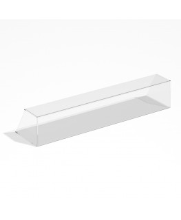E-1188 PAR-D - Parafiato parasputi in plexiglass trasparente per alimenti con pannelli laterali - Misure: 120x30x H22 cm