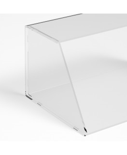 E-1188 PAR-D - Parafiato parasputi in plexiglass trasparente per alimenti con pannelli laterali - Misure: 120x30x H22 cm
