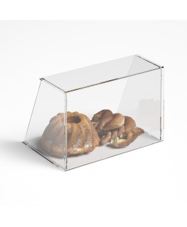 E-1189 PAR-A - Parafiato parasputi in plexiglass trasparente per alimenti con pannelli laterali - Misure: 45x30x H30 cm