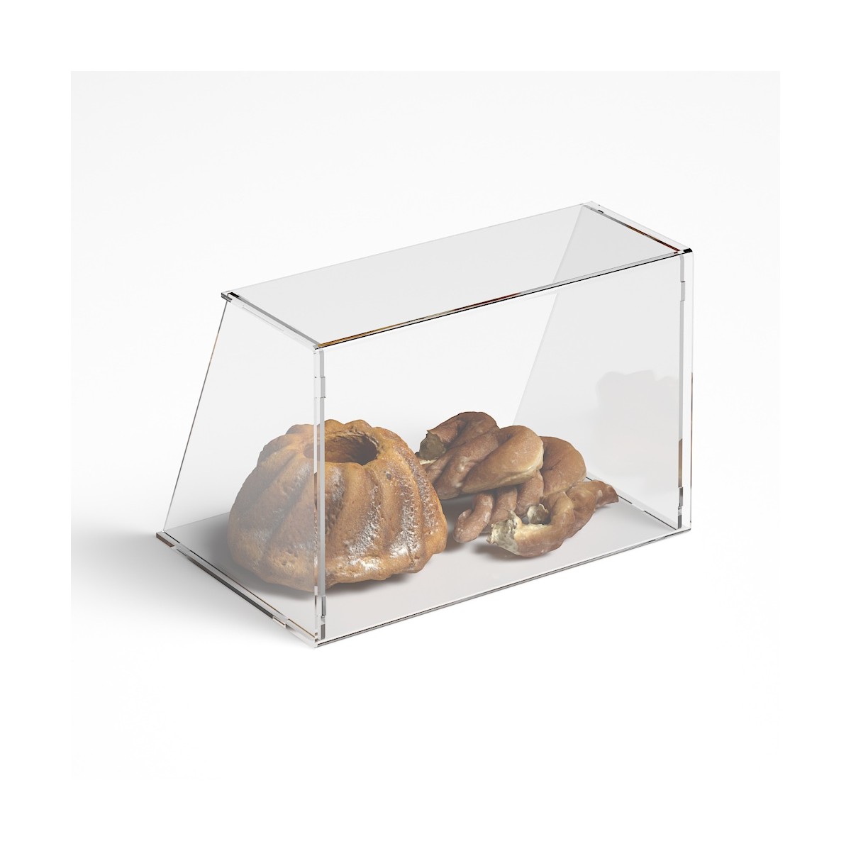 Parafiato parasputi in plexiglass trasparente per alimenti con pannelli  laterali