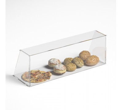 E-1189 PAR-C - Parafiato parasputi in plexiglass trasparente per alimenti con pannelli laterali - Misure: 90x30x H30 cm