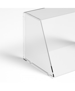 E-1189 PAR-D - Parafiato parasputi in plexiglass trasparente per alimenti con pannelli laterali - Misure: 120x30x H30 cm