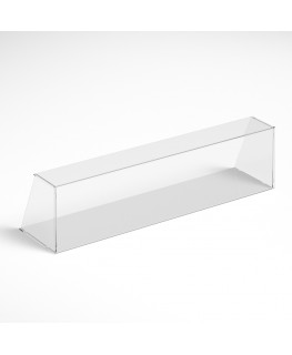 E-1189 PAR-D - Parafiato parasputi in plexiglass trasparente per alimenti con pannelli laterali - Misure: 120x30x H30 cm