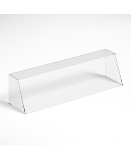 E-1189 PAR-D - Parafiato parasputi in plexiglass trasparente per alimenti con pannelli laterali - Misure: 120x30x H30 cm