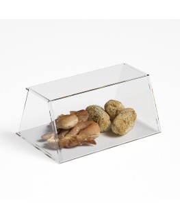 E-1192 PAR-A - Parafiato parasputi in plexiglass trasparente per alimenti con pannelli laterali - Misure: 45x31x H21 cm