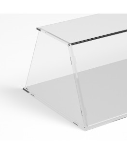 E-1192 PAR-A - Parafiato parasputi in plexiglass trasparente per alimenti con pannelli laterali - Misure: 45x31x H21 cm