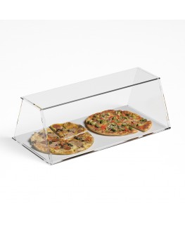 E-1192 PAR-B - Parafiato parasputi in plexiglass trasparente per alimenti con pannelli laterali - Misure: 60x31x H21 cm