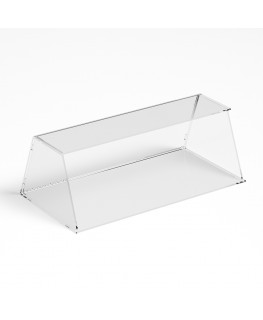 E-1192 PAR-B - Parafiato parasputi in plexiglass trasparente per alimenti con pannelli laterali - Misure: 60x31x H21 cm