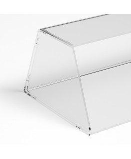E-1192 PAR-B - Parafiato parasputi in plexiglass trasparente per alimenti con pannelli laterali - Misure: 60x31x H21 cm