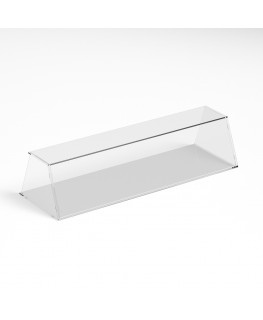E-1192 PAR-C - Parafiato parasputi in plexiglass trasparente per alimenti con pannelli laterali - Misure: 90x31x H21 cm