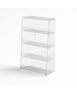 E-1195 PCR-A - Porta caramelle in plexiglass trasparente a 4 ripiani da banco e da parete - Misure: L30xP17x H57 cm