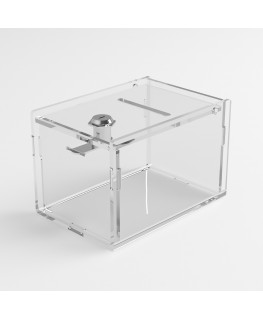 E-1198 URN - Urna da banco in plexiglass trasparente - Misure: 11x16x H 15 cm.
