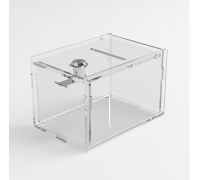 E-1198 URN - Urna da banco in plexiglass trasparente - Misure: 11x16x H 15 cm.