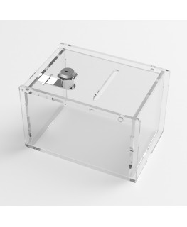 E-1198 URN - Urna da banco in plexiglass trasparente - Misure: 11x16x H 15 cm.