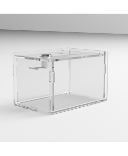 E-1198 URN - Urna da banco in plexiglass trasparente - Misure: 11x16x H 15 cm.