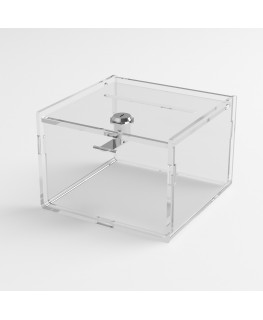 E-1199 URN - Urna da banco in plexiglass trasparente - Misure: 15x15x H 11 cm.