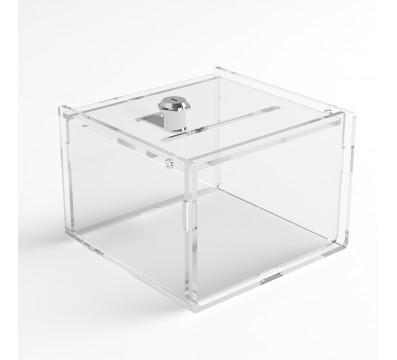 E-1199 URN - Urna da banco in plexiglass trasparente - Misure: 15x15x H 11 cm.
