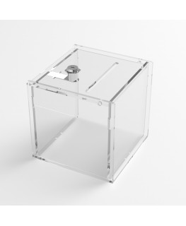 E-1200 URN - Urna da banco in plexiglass trasparente - Misure: 15x15x H 15 cm.