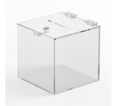 E-1201 URN - Urna da banco in plexiglass trasparente - Misure: 20x20x H 20 cm.