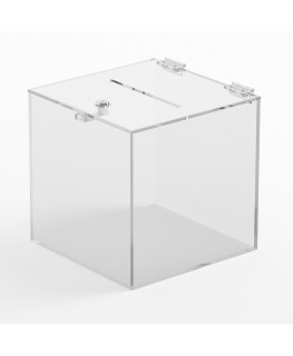 E-1202 URN - Urna da banco in plexiglass trasparente - Misure: 25x25x H 25 cm.
